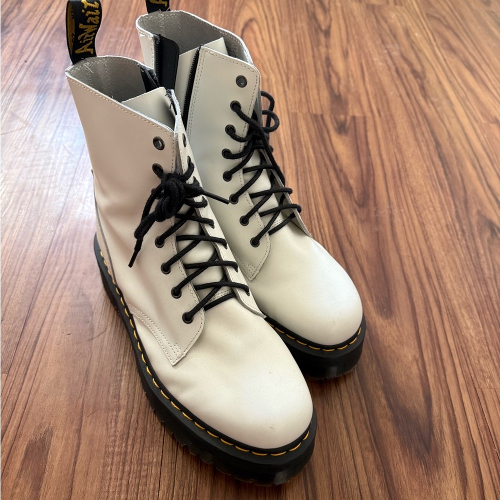 Dr. Martens White Jadon Boots - Picture 2 of 5